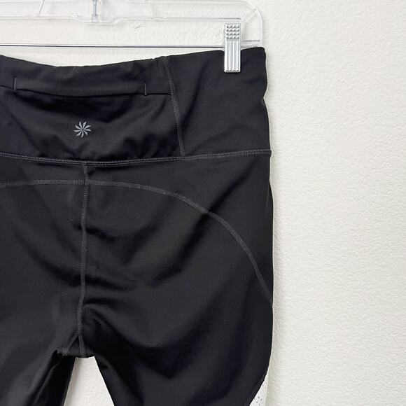 [Athleta] Black Colorblock High Rise Mesh Precision 7/8 Tight Legging Sz Large L - Picture 8 of 10